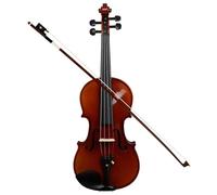 ALFAAL Violin 4/4 Violin Handmade Acoustic Spruce Wood Panel Tiger Pattern Back Plate Fiddle Kits With Square Box For Beginners Performance (Color : 4/4Set)