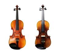 ALFAAL Violin Beginner's Entry-level Handmade Solid Wood Performance Violin (Color : Dark 1/2)