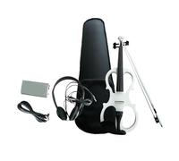 ALFAAL Violin Electric Violin 4/4 With Fittings Violin Bow Musical Instruments Solid Wood For Stage Show (Color : White)