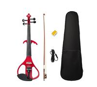 ALFAAL Violin Full Size 4/4 Solid Wood Mute Electric Violin Maple Body Ebony Fingerboard Pegs With Violin Accessories SET