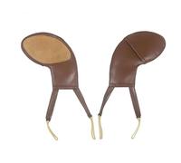 ALFAAL Violin Shoulder Rest Violin Chin Rest Pad Soft Leather Shoulder Pads For 4/4 3/4 /1/2 1/4 1/8 1/16 Violin String Instrument Violin Accessories (Color : Brown 1-2 1-4)