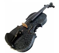 ALFAAL Violin Size 4/4 Multi Colored With Ebony Fittings Solid Wood Acoustic Electric Violin Kit (Color : HB1306)