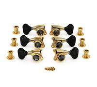 ALFAAL Wooden Electric Folk Guitar String Knob Fully Enclosed Gold Black Frosted Fishtail Crystal With Locking Screw Free Fitting