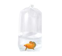 AlfaEx Fishery Bags, 3" x 2" x 12" Leak Proof, Flat Bottom, Clear Plastic Fish Bags for Betta & Small Fish Watertight Transport, 200 Gauge. (Pack of 50)