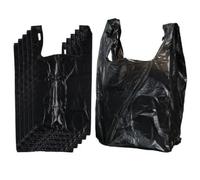 AlfaEx - Pack of 100 - Black - Large Size - 8" x 13" x 16" - Leak Proof Disposable Plastic Bags For Sanitary Pad, Adult Diaper and Pet Waste Disposal bags.