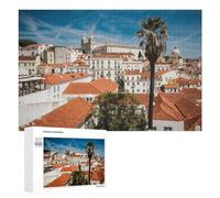 Alfama Lisbon Jigsaw Puzzle, 1000 PCS, Indoor Activity for The Home, An Absorbing Project for Relaxed Weekends, for Family Fun