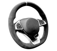 Alfanxi Hand Stitch for Alcantara Steering Wheel Cover Compatible with Mercedes Benz AMG A45 / W205 C43 C63S/ CLA45 CLS63/ GLC 43 63/ E43 W213 /S-Class S500 (White Stripe)