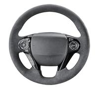 Alfanxi Hand Stitch Steering Wheel Cover Fits Alcantara Material for Honda Accord 9 Pilot Ridgeline Crosstour 2013-2023(No Stripes)