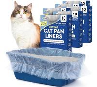 Alfapet Kitty Cat Pan Disposable, Sifting Liners- 10-Pack + 1 Transfer Liner-For Large, X-Large, Giant, Extra-Giant Size Litter Boxes- Pack of 6, 40 in X 38 in