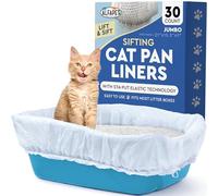 Alfapet Kitty Cat Sta-Put Elastic sifting Litter Box Liners Jumbo Size 5 Count (6-Packs/Case)
