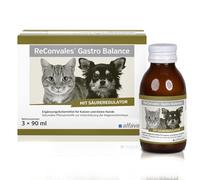 alfavet, ReConvales Gastro Balance for Cats and Dogs, for Caring for the Gastric Mucosa with Acidity Regulator, Supplementary Feed, 3 x 90 ml