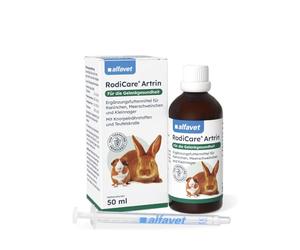 alfavet RodiCare Artrin for Rabbits, Guinea Pigs & Small Rodents (50 ml) - Joint Support Supplement - Liquid Formula with Cartilage Nutrients & Devil’s Claw