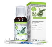 alfavet RodiCare uro, supplementary feed to reduce urinary stone formation in rabbits, guinea pigs and small rodents, 20 ml, dosing syringe