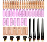 Alffun 68pcs TIG Torch Consumables Accessories KIT for TIG Welding Torch PTA DB SR WP 17 18 26 Back Cap/Collet Body/Alumina Nozzle…