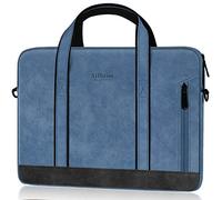 Alfheim 13-13.3 inch Laptop Bag, Waterproof Leather Laptop Briefcase Messenger Bag with Shoulder Strap for School/Travel/Business, Compatible with Macbook Air/Pro 13 inch