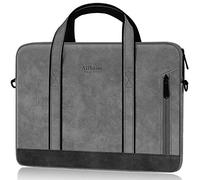 Alfheim 13-13.3 inch Laptop Bag, Waterproof Leather Laptop Briefcase Messenger Bag with Shoulder Strap for School/Travel/Business, Compatible with Macbook Air/Pro 13 inch