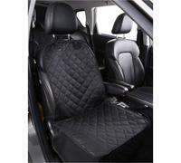 Alfheim Front Seat Cover Nonslip Rubber Backing with Anchor Adjustable Strap Pet Dog Car Seat, Black, One Side