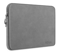 Alfheim Laptop Sleeve 13-13.3 inch, Compatible with MacBook Pro, MacBook Air, Waterproof Shock Resistant Fashion Lightweight PU Leather Bag Case for Notebook Tablet iPad (Grey)