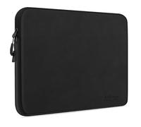 Alfheim Laptop Sleeve Case 14 inch, Waterproof Shock Resistant Fashion Lightweight PU Leather Bag Case for Notebook Tablet iPad（Black）