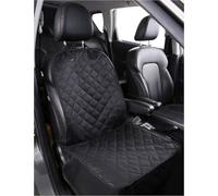 Alfheim Nonslip Rubber Backing Front Seat Cover with Anchor and an Adjustable Pet Dog Car Seat, Black, One Side