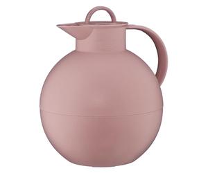 alfi Ball 0.94 l, old pink, insulated jug with alfiDur vacuum tempered glass insert, 12 hours hot / 24 hours cold, absolutely tight screw cap, designer piece, thermal jug, coffee pot, teapot, BPA-free