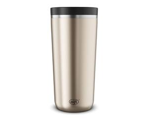 alfi ISO COFFEE MUG PRO, Gold Champagne, Insulated Drinking Cup 0.38 L, Coffee to Go Mug, Thermal Mug, Stainless Steel, Dishwasher Safe, BPA-Free, Keeps Hot for 6 Hours & Cold for 12 Hours, Cup for on