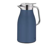 alfi Skyline 1.0 L Deep Water Stainless Steel Vacuum Flask with Hygienic Tempered Glass Insert, Screw Cap with Comfortable Push Button, Ergonomic Handle, Ideal as a Coffee Pot, Teapot, BPA-Free