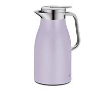 alfi Skyline 1.0 L, Pastel Lavender, Stainless Steel Insulated jug with hygienic Tempered Glass Insert, Screw Cap with Comfortable Push Button, Ergonomic Handle, Ideal as a Coffee Pot, teapot