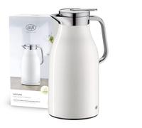 ALFI Thermos Flask, Stainless steel body Plastic handle Glass insert, Coconut White, 1,5 Liter