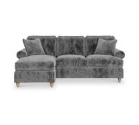 Alfie Charcoal Grey Left Hand Chaise Sofa For Living Room - Fully Assembled By Roseland Furniture