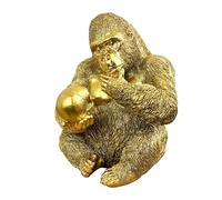 Alfie Francis 15cm Philosophical Thinking Gorilla Holding a Skull Ornament - Resin