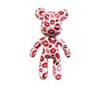 Alfie Francis 17.5cm Modern Kisses Lips Designed Bear Ornament for the Living Room Abstract Art Sculpture Quirky Decor