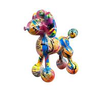 Alfie Francis 17cm Tall Poodle Balloon Dog Ornament Bright Multicoloured Colourful Graffiti Sculpture Art Home Decor Decoration Accessory Figurine Figure Statue Object Shelf Sitter