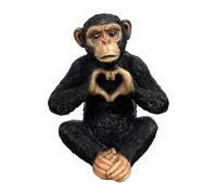 Alfie Francis 18.5cm Tall Love Heart Hands Monkey Ornament Figurine Statue - Resin