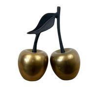 Alfie Francis 22cm (Tall) Large Fruit Ornament Gold Cherry Sculpture Statue Living Room Modern Home Decor