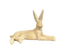 Alfie Francis 25.5cm (L) x 16.3cm (TALL) Resin Laying Down Hare Sculpture FigurineOrnament for the Living Room Statue Rabbit Gift