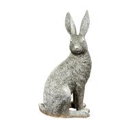 Alfie Francis 25cm Tall Silver Hare Ornament Sculpture Statue Home Decoration Gift Rabbit Animal