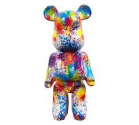 Alfie Francis 26.5cm Tall Large Multi-coloured Graffiti Paint Splattered Designer Brick Bear Ornament UK Seller