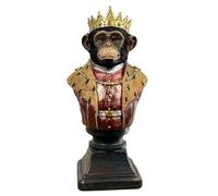 Alfie Francis 27cm Tall Monkey King Bust Ornament Statue Sculpture Quirky Home Decoration Gift