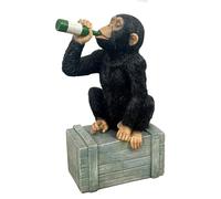 Alfie Francis 28.5cm (Tall) Beer Monkey Figurine Large Statue Ornament for Living Room Bar Pub Home Decor