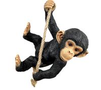 Alfie Francis 28cm Swinging Resin Hanging Cheeky Monkey Ornament Swinging Figurine Statue Garden Outdoor Tree Home Decor