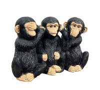 Alfie Francis 3 Wises Monkeys Ornament for Living Room See Speak & Hear No Evil Figurine Sculpture Statue Home Decoration