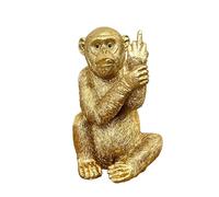 Alfie Francis Gold Monkey Ornament Small Rude Swearing Giving Middle Finger Cheeky Figurine Animal Gift