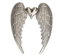 Alfie Francis Large 45cm Silver Angel Wings Wall Art Hanging Ornament Heart Home Decor Bling