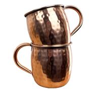 Alfie Francis Set of 2 x 450ml Stainless Steel Copper Coloured Moscow Mule Cocktail Mugs for Cold Drinks UK Seller