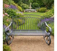 Alfie Garden Rocking Bench - Dark Grey - Metal