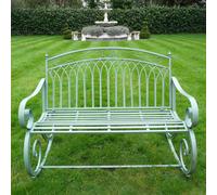 Alfie Garden Rocking Bench - Green - Metal