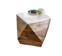 Alfie Side Table - Mango Wood - L40 x W40 x H45 cm Indian Hub Brown One Size