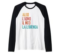 Alfio L'Uomo Il Mito La Leggenda Festa di Compleanno Raglan Baseball Tee