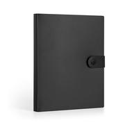 Alfion 3x5 Index Card Holder Binder with Clear Plastic Sleeves, Flash Card Organizer Notebook with Snap Button Closure, 96 Total Card Holder Pockets